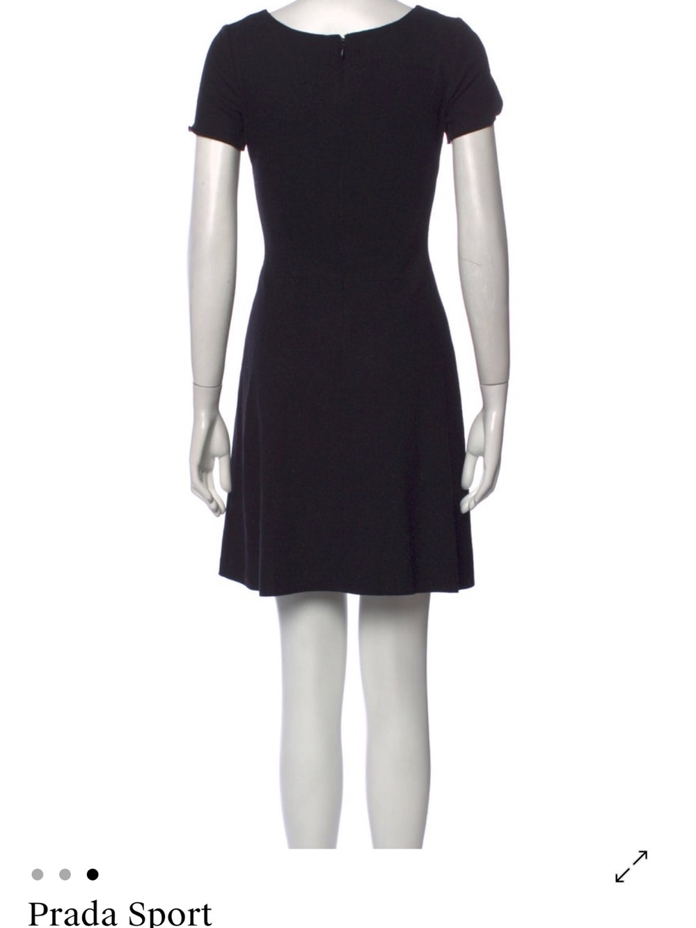 Prada Black Short-Sleeve Mini Dress - Picture 2 of 3